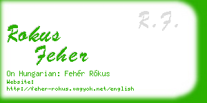 rokus feher business card