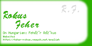 rokus feher business card